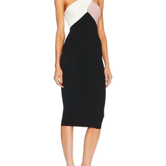 Le Superbe Drinks On You Knit Bodycon Dress Neutral Trifecta Size S - Picture 6 of 14